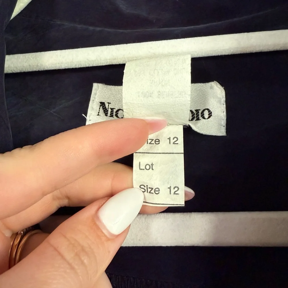 Vintage Nicole Studio New York Navy Midi Dress - Picture 3 of 5